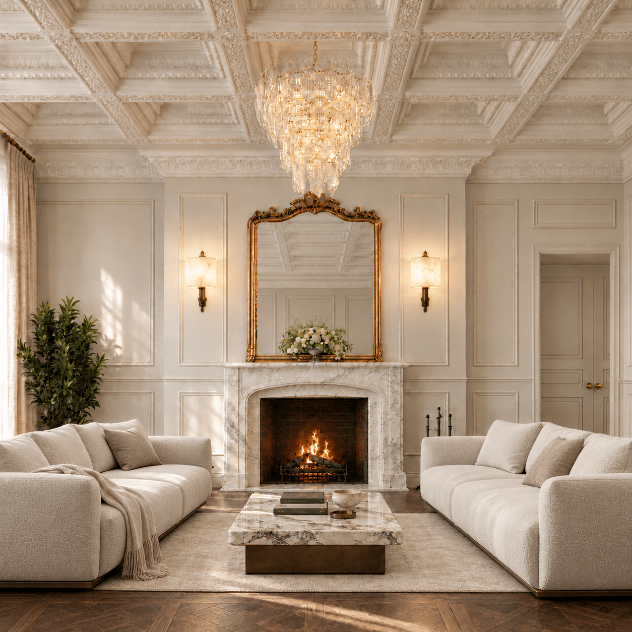Visualisation of the Cadogan square living room. SW1X
